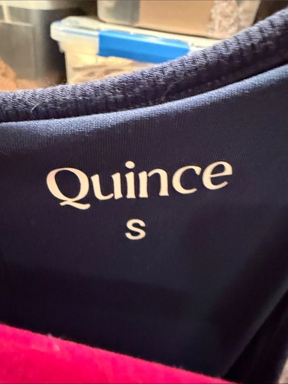 Quince Navy Sleeveless double layer Midi Dress small - Picture 3 of 3